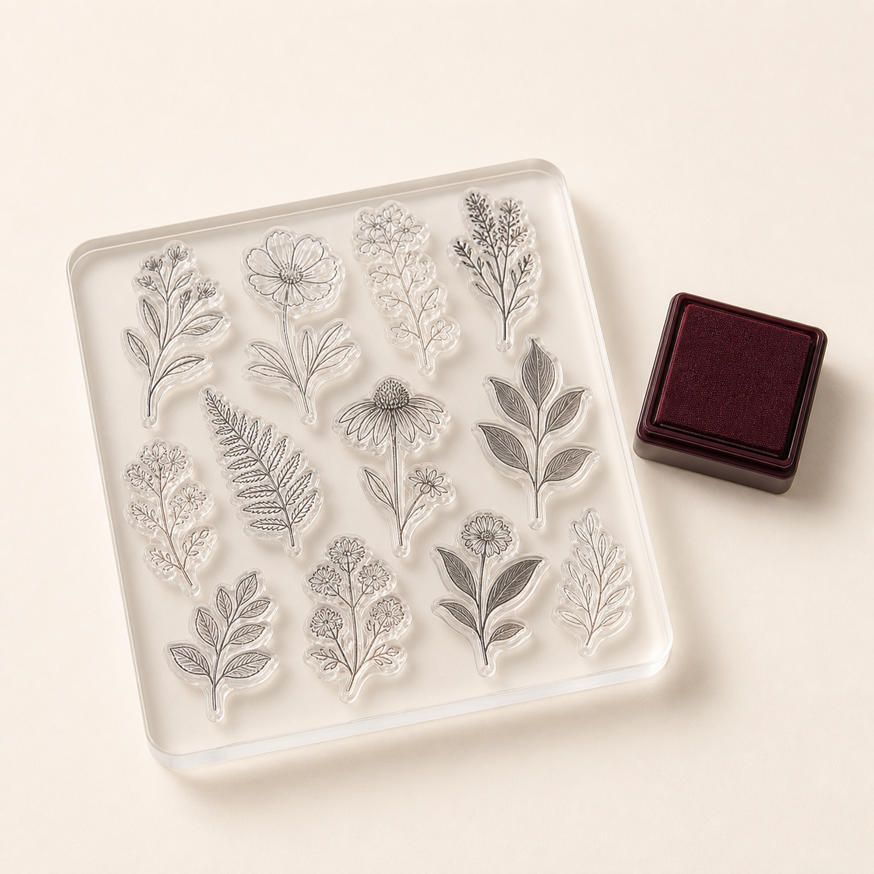 Kit Carimbos de Silicone — Coleção Flora